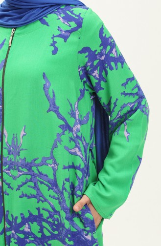 Şile Fabric Authentic Abaya 8282-03 Green 8282-03