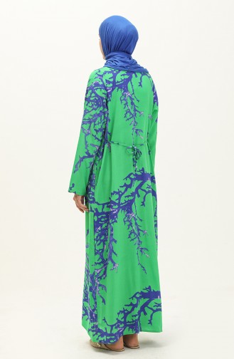 Şile Fabric Authentic Abaya 8282-03 Green 8282-03