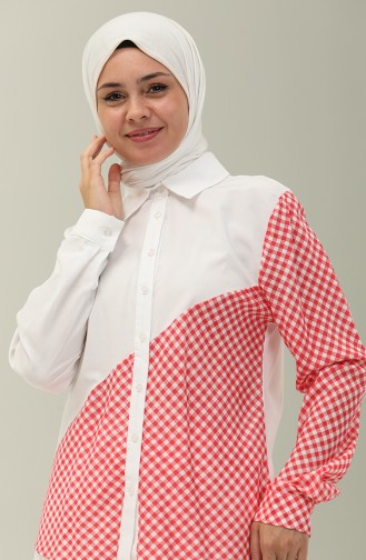 Plaid Shirt 60400-04 white Red 60400-04