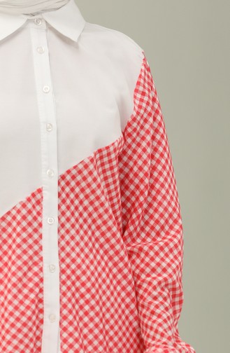 Plaid Shirt 60400-04 white Red 60400-04