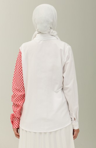 Plaid Shirt 60400-04 white Red 60400-04