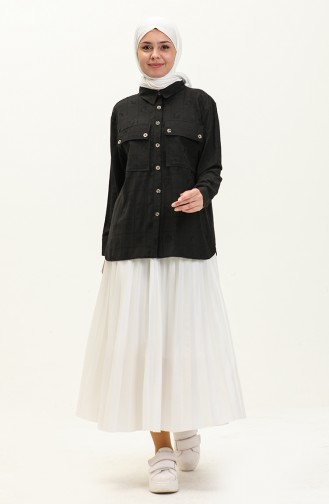 Black Overhemdblouse 14585