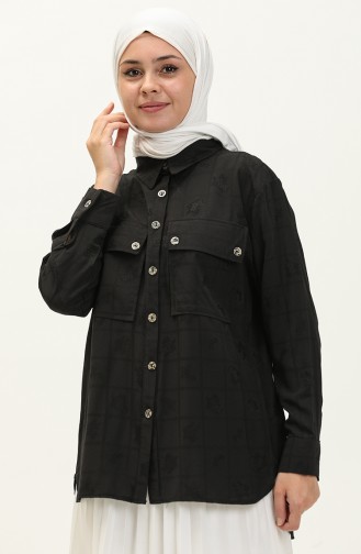 Black Overhemdblouse 14585