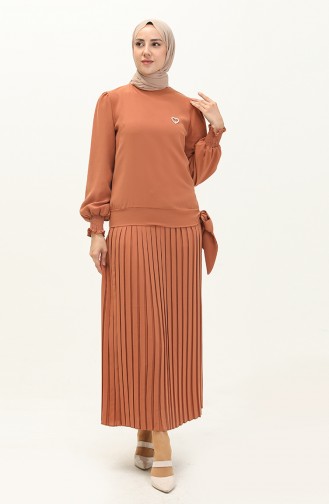 Krawatten-Bluse-Rock-Doppelset 2046-03 Taba 2046-03
