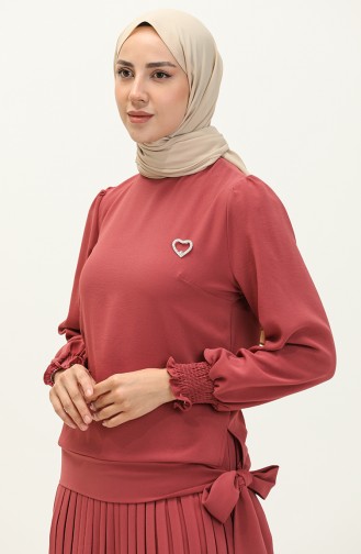 Ensemble Blouse Jupe 2046-05 Rose Pâle 2046-05