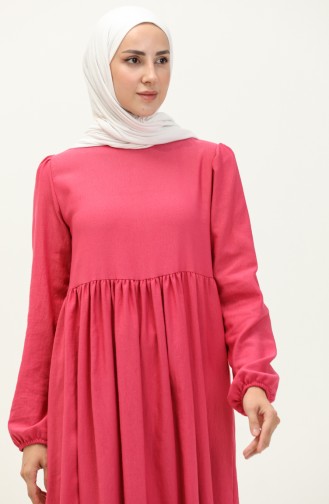 Shirred Dress 1886-02 Pink 1886-02