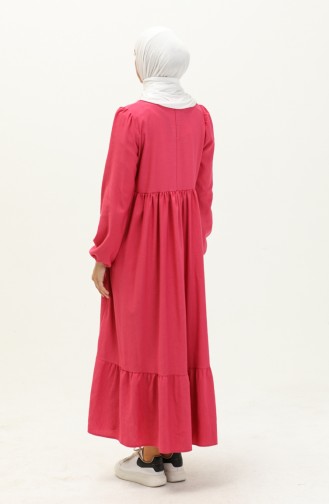 Shirred Dress 1886-02 Pink 1886-02