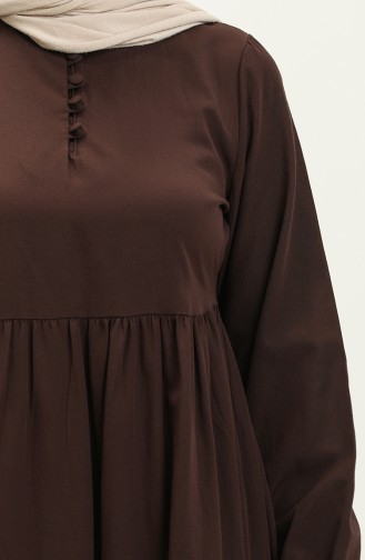 Gerafftes Kleid 401566-04 Braun 401566-04