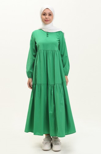 Robe Plissée 401566-06 Vert emeraude 401566-06