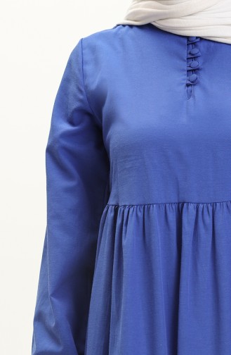 Büzgülü Elbise 401566-07 Saks