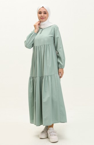 Gerafftes Kleid 401566-08 Grün 401566-08