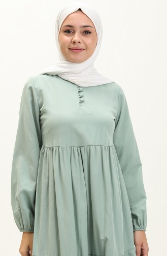Gerafftes Kleid 401566-08 Grün 401566-08