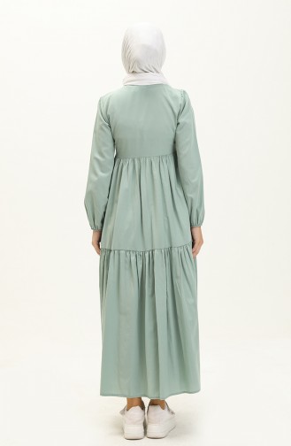 Gerafftes Kleid 401566-08 Grün 401566-08