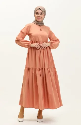 فستان مطوي 401566-09 بصلي 401566-09