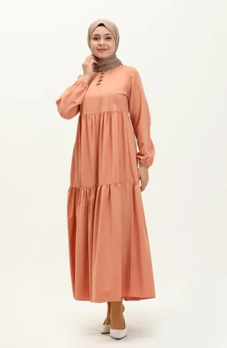 فستان مطوي 401566-09 بصلي 401566-09