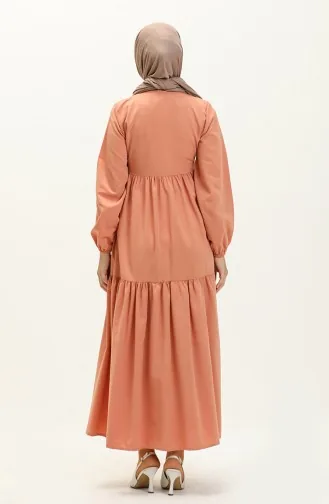 فستان مطوي 401566-09 بصلي 401566-09
