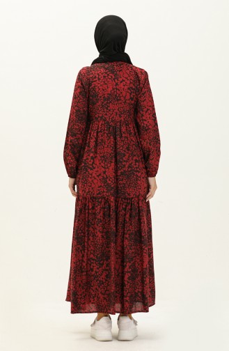 Claret red İslamitische Jurk 70156A-04