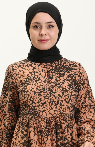 Tobacco Brown İslamitische Jurk 70156A-05