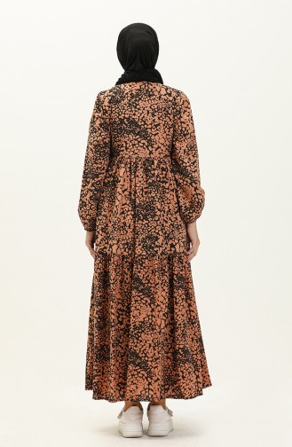 Tobacco Brown İslamitische Jurk 70156A-05