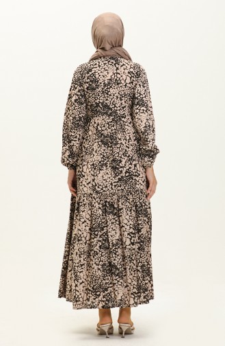 Beige İslamitische Jurk 70156A-06