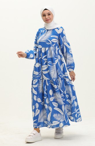 Robe Plissée Terikoton 70156C-01 Bleu Roi 70156C-01