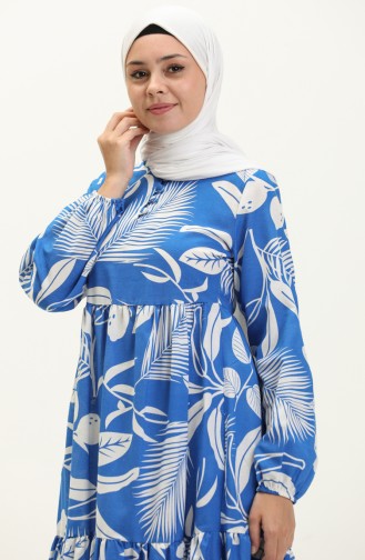 Robe Plissée Terikoton 70156C-01 Bleu Roi 70156C-01