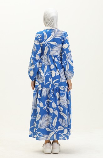 Robe Plissée Terikoton 70156C-01 Bleu Roi 70156C-01