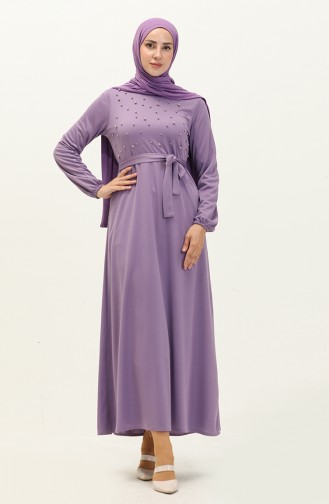 Perlenkleid mit Gürtel 1730-01 Flieder 1730-01