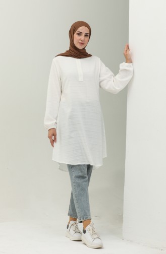 Hidden Placket  Tunic 1885-02 white 1885-02