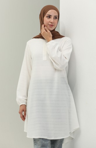 Hidden Placket  Tunic 1885-02 white 1885-02