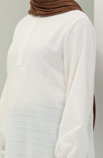 Hidden Placket  Tunic 1885-02 white 1885-02