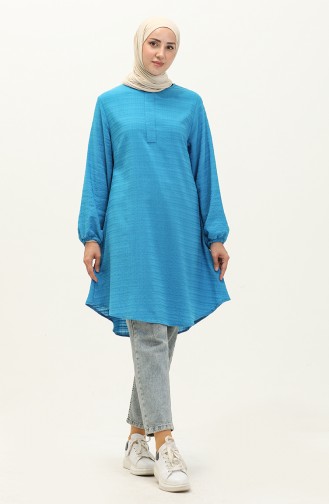 Önü Patlı Tunik 1885-05 Mavi