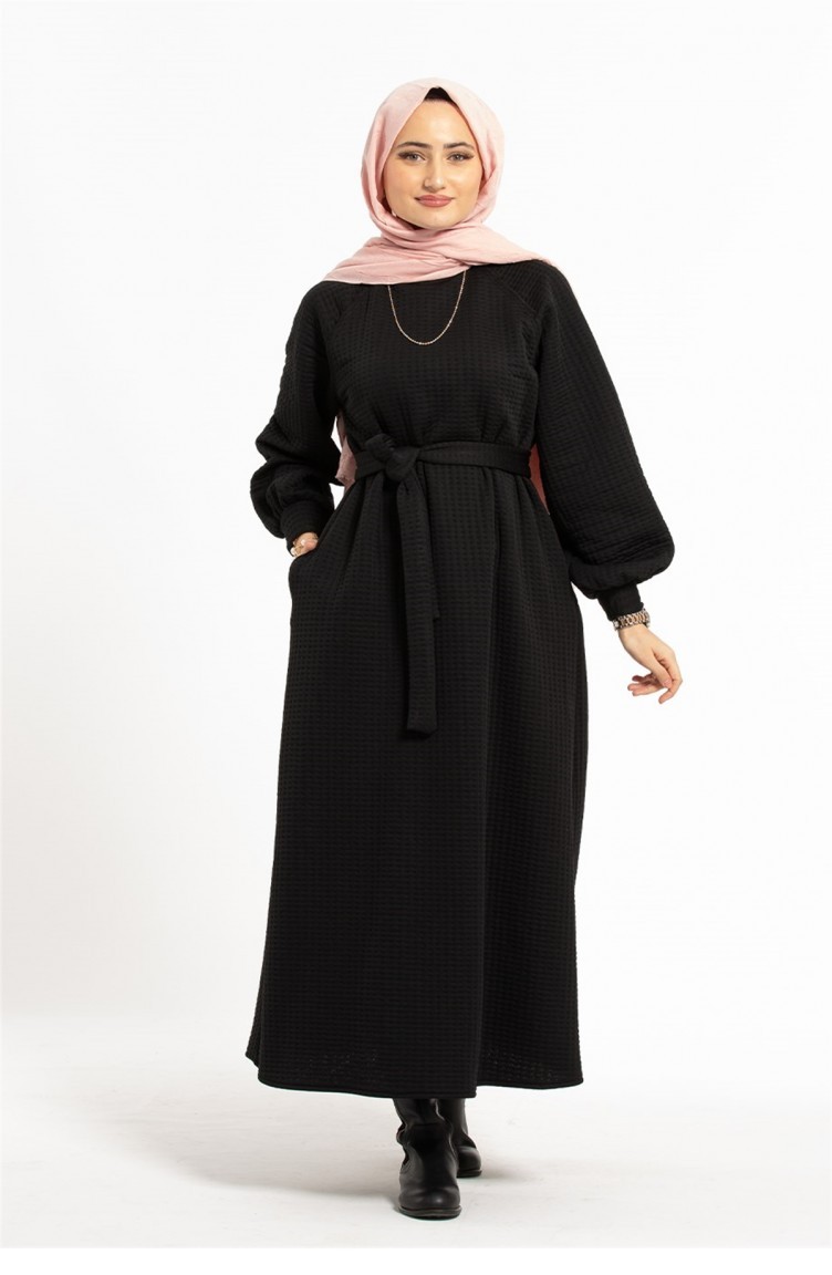 Black Hijab Dress 1390 Sefamerve