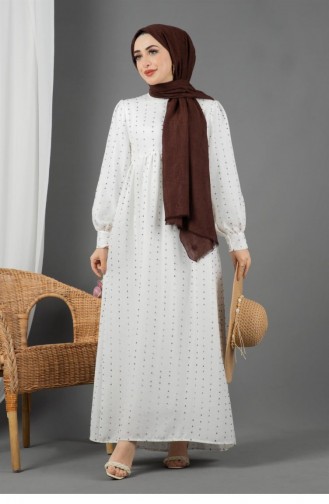 Weiß Hijab Kleider 1563