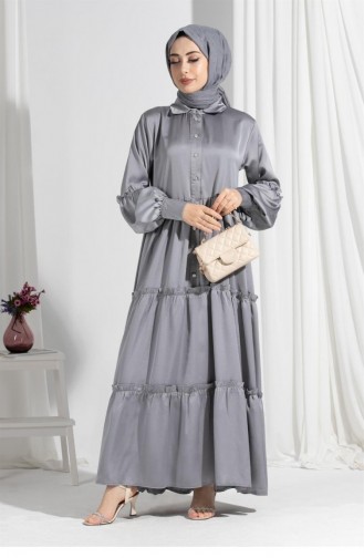 Gray Hijab Dress 1646