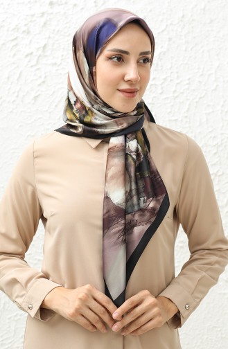 Karaca Gemusterter Rayon-Schal 81012-06 Schwarzes Pulver 81012-06