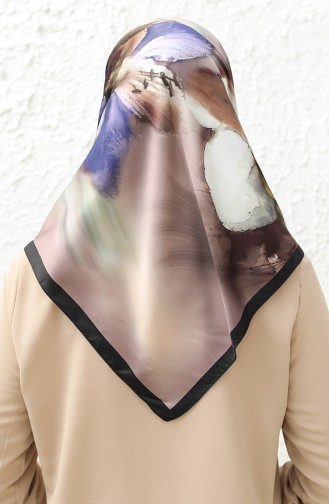 Karaca Gemusterter Rayon-Schal 81012-06 Schwarzes Pulver 81012-06