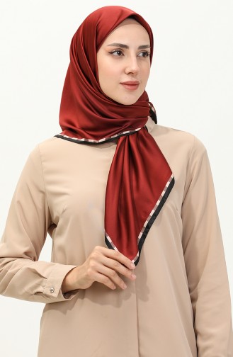 Karaca Plain Rayon Scarf 81016-02 Claret Red Black 81016-02