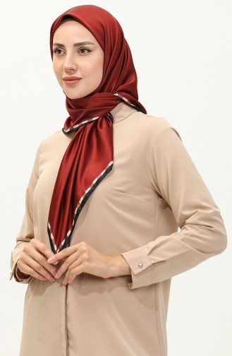 Karaca Plain Rayon Scarf 81016-02 Claret Red Black 81016-02