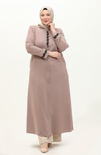 Abaya Grande Taille 6126-04 Vison 6126-04