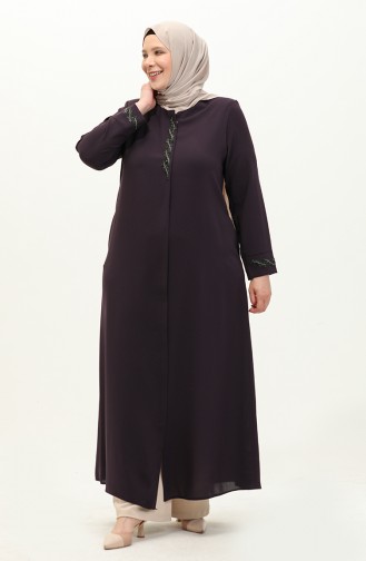 Übergröße Stein Abaya 6126-05 Lila 6126-05