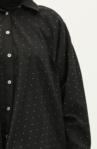 Black Overhemdblouse 14557