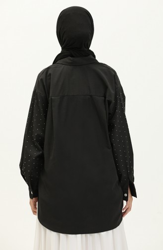Black Overhemdblouse 14557