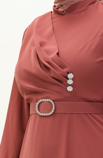 Plus Size Belted Classic Dress 2008-04 Dusty Rose 2008-04