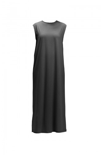 Sleeveless Long Underwear Dress 6041-02 Black 6041-02