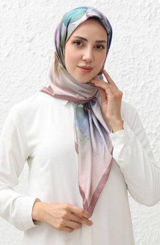 Karaca Gemusterter Viskose-Schal 81010-02 Puderlila 81010-02