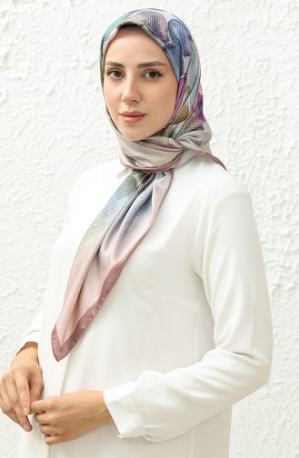 Karaca Gemusterter Viskose-Schal 81010-02 Puderlila 81010-02