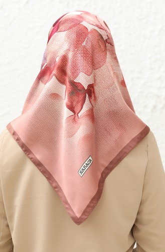 Karaca Patterned Rayon Scarf 81010-13 Pink Powder 81010-13