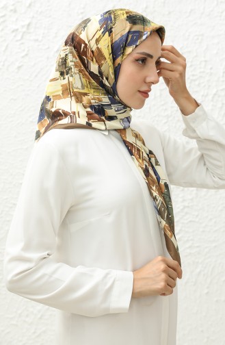إيشارب رايون منقوش كاراجا  81011-12 ذهبي بني فاتح  81011-12
