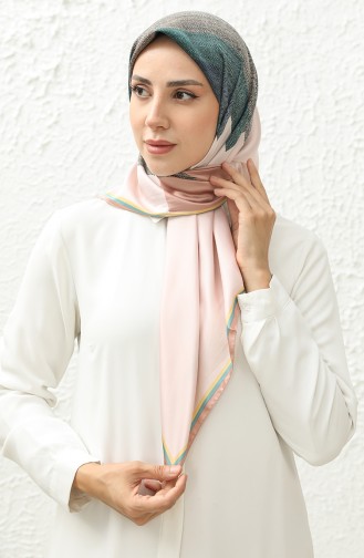 Karaca Patterned Rayon Scarf 81014-01 Light Pink Beige 81014-01